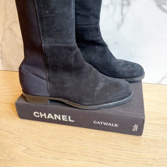 Knee High Dual Fabric Boots - Picture 6 of 9